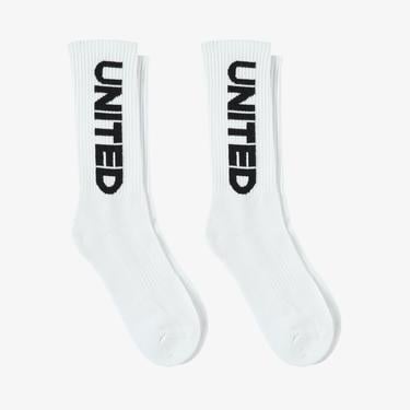  UNITED4 Classic Unisex Beyaz 2'li Çorap