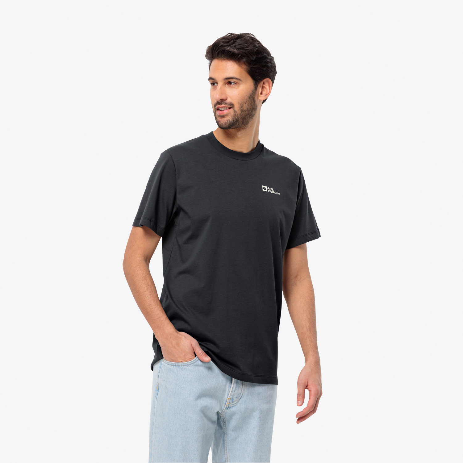  Jack Wolfskin Essential Erkek Siyah T-Shirt