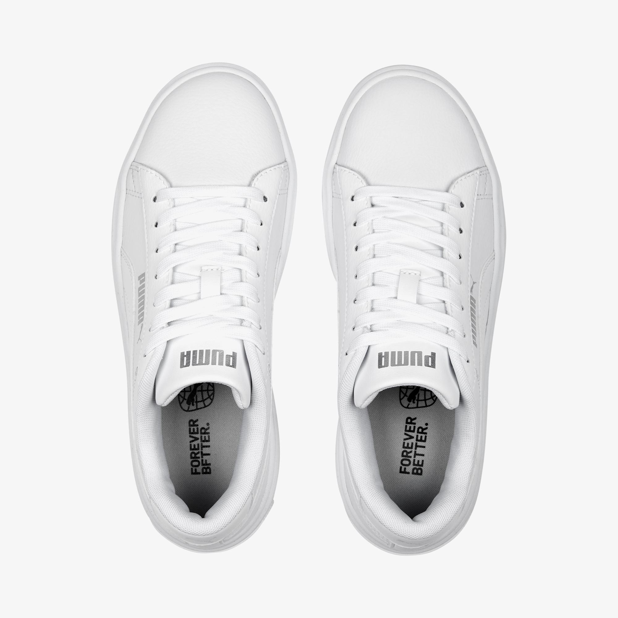 Puma Smash Platform V3 Kadın Beyaz Spor Ayakkabı