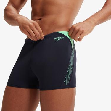  Speedo Hyperboom Aquashort Erkek Lacivert Yüzücü Mayosu