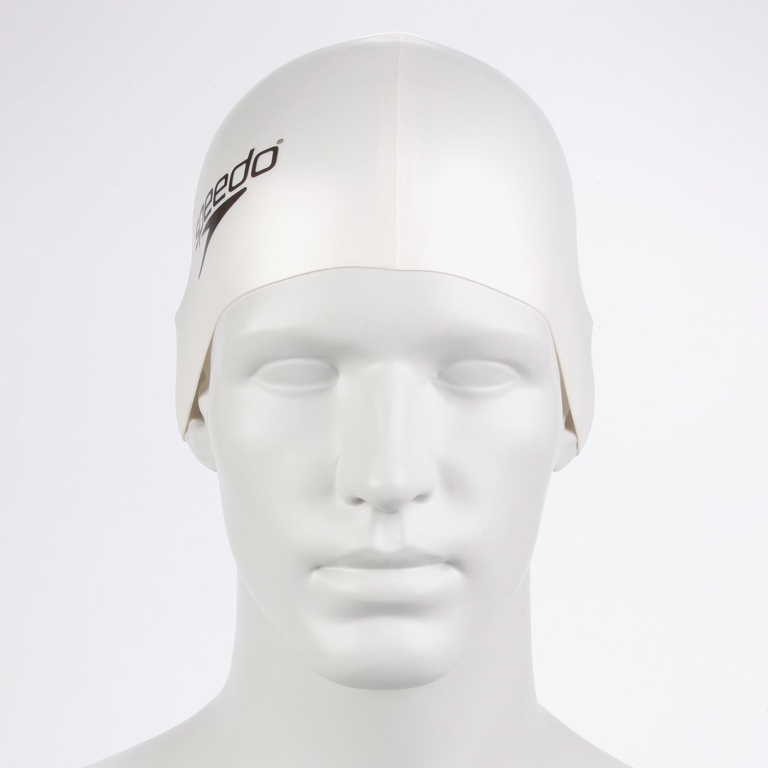  Speedo Plain Flat Silicon Unisex Beyaz Yüzücü Bonesi