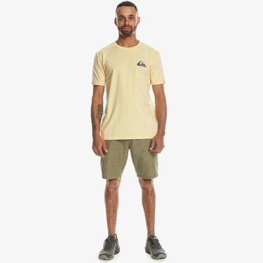  Quiksilver Mini Logo Erkek Sarı Günlük T-Shirt