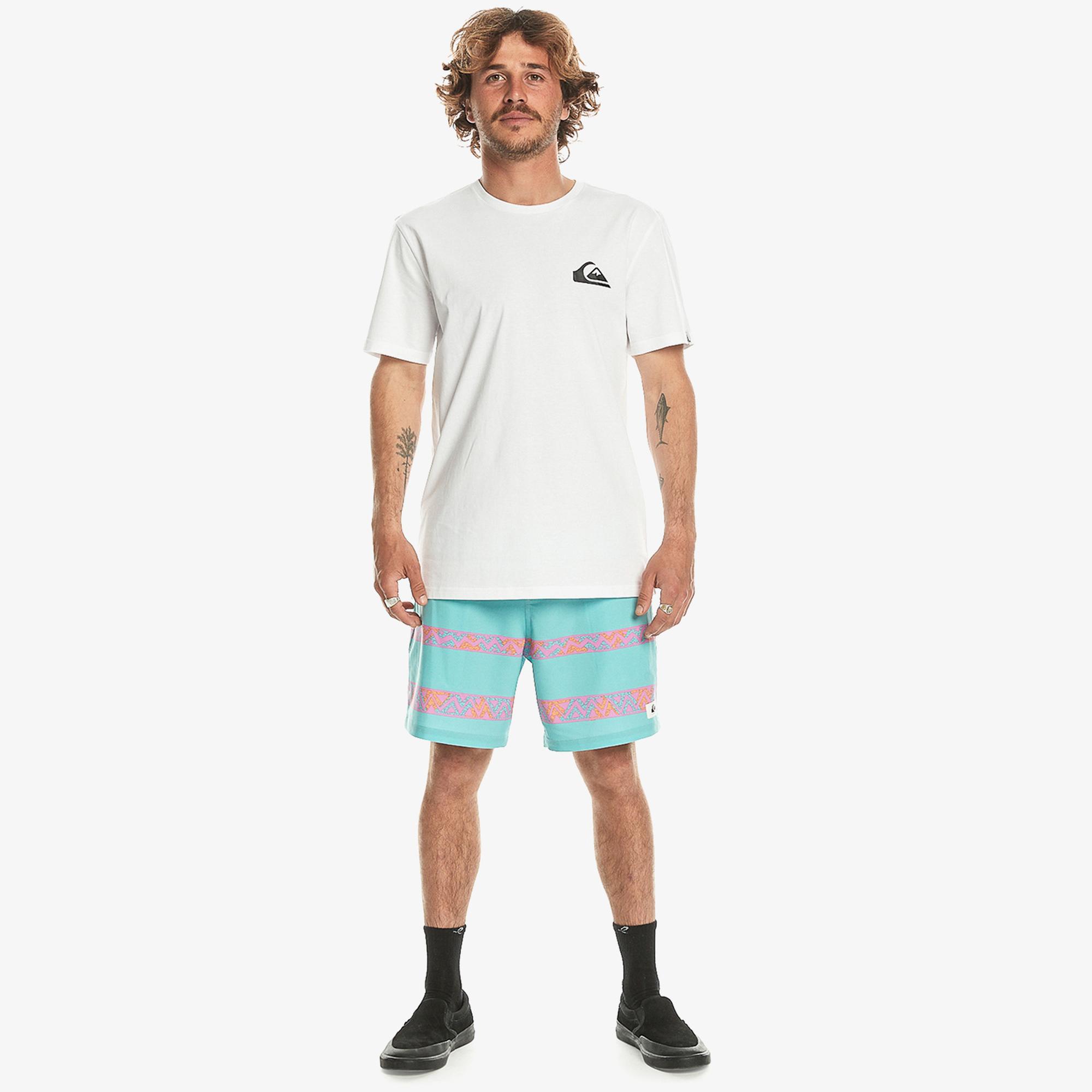 Quiksilver Mini Logo Erkek Beyaz Günlük T-Shirt