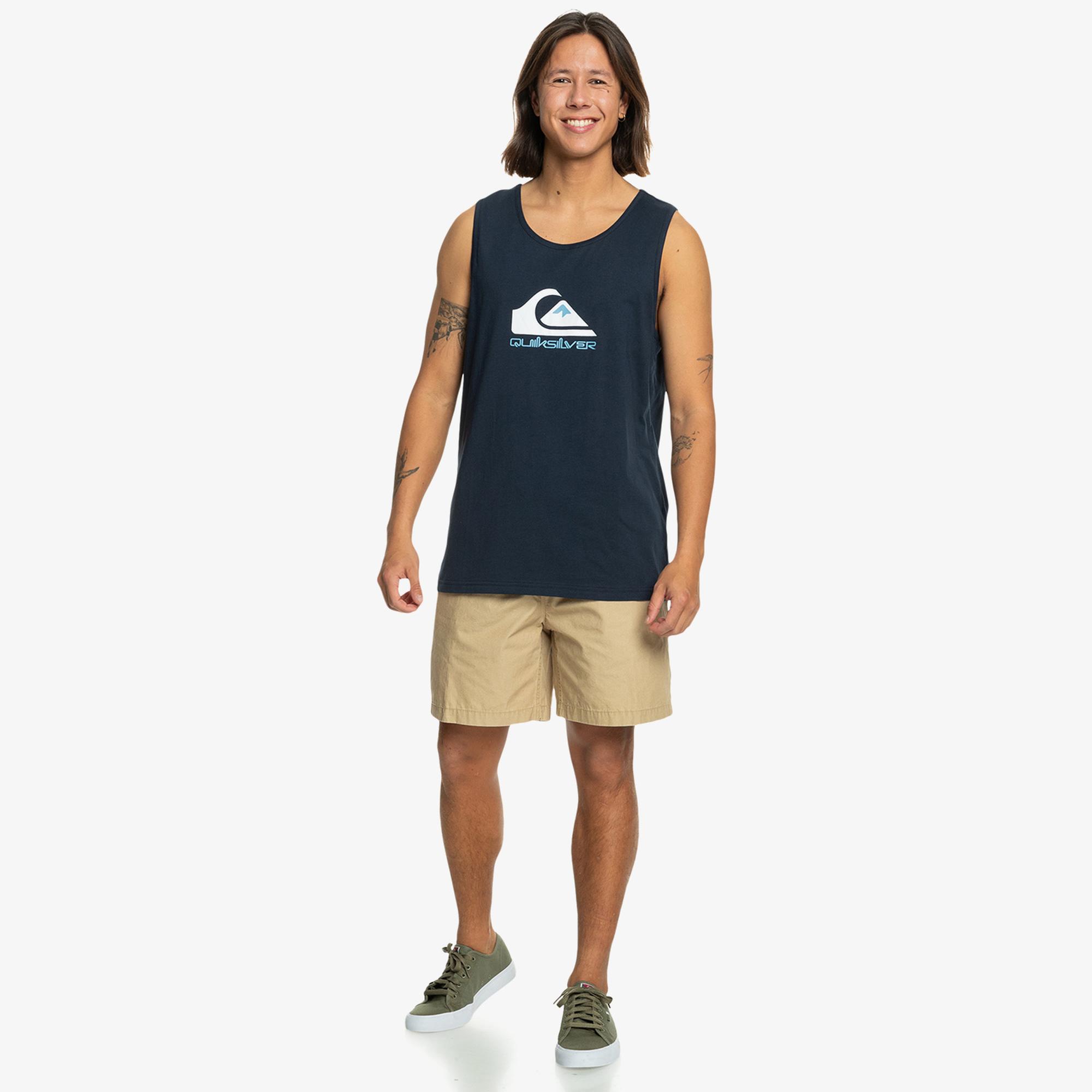 Quiksilver Camp Logo Tank Erkek Lacivert Günlük Atlet