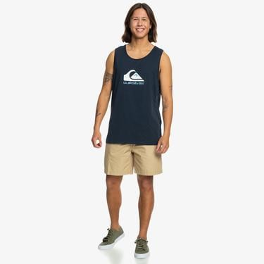  Quiksilver Camp Logo Tank Erkek Lacivert Günlük Atlet