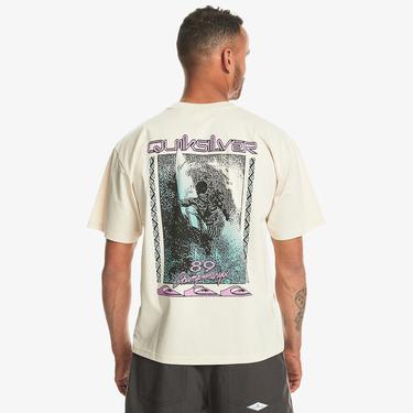  Quiksilver Backflash Erkek Bej Günlük T-Shirt
