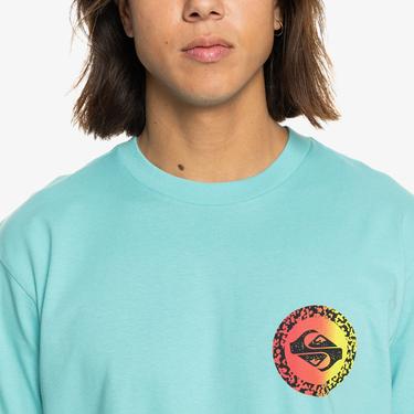  Quiksilver Long Fade Erkek Mavi Günlük T-Shirt