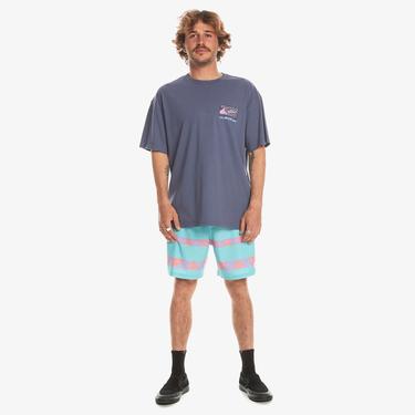  Quiksilver Spin Cycle Erkek Mavi Günlük T-Shirt