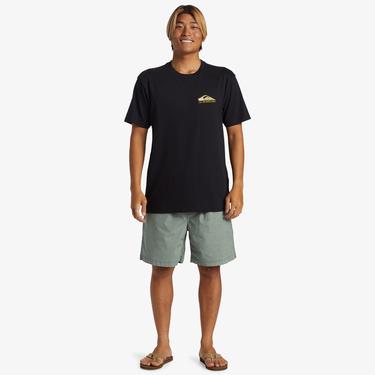  Quiksilver Step Up Erkek Siyah Günlük T-Shirt