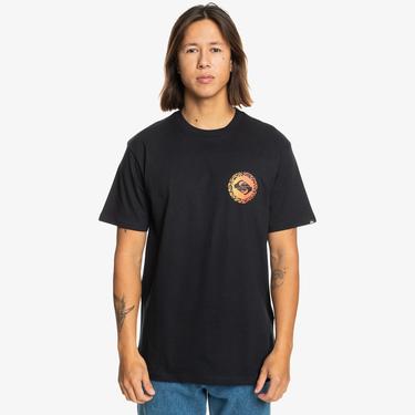 Quiksilver Long Fade Erkek Siyah Günlük T-Shirt