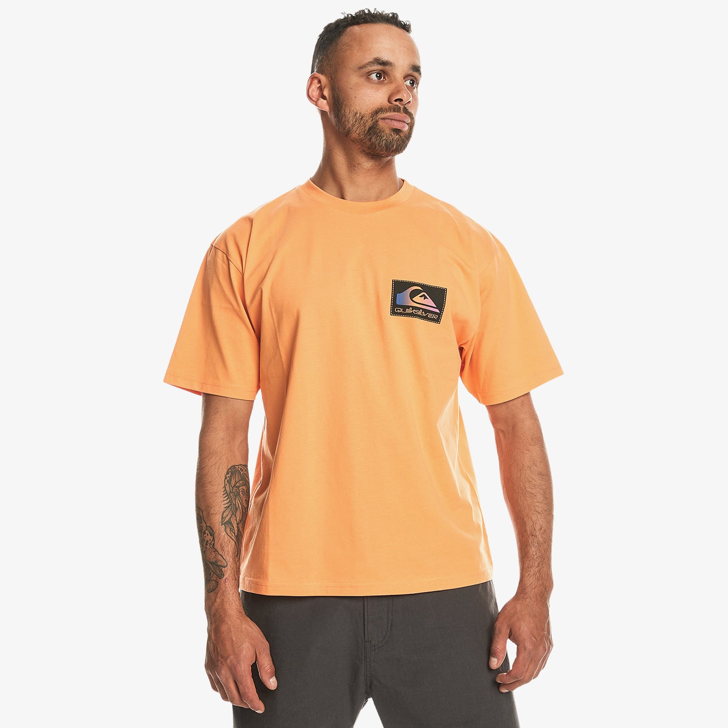  Quiksilver Backflash Erkek Turuncu Günlük T-Shirt