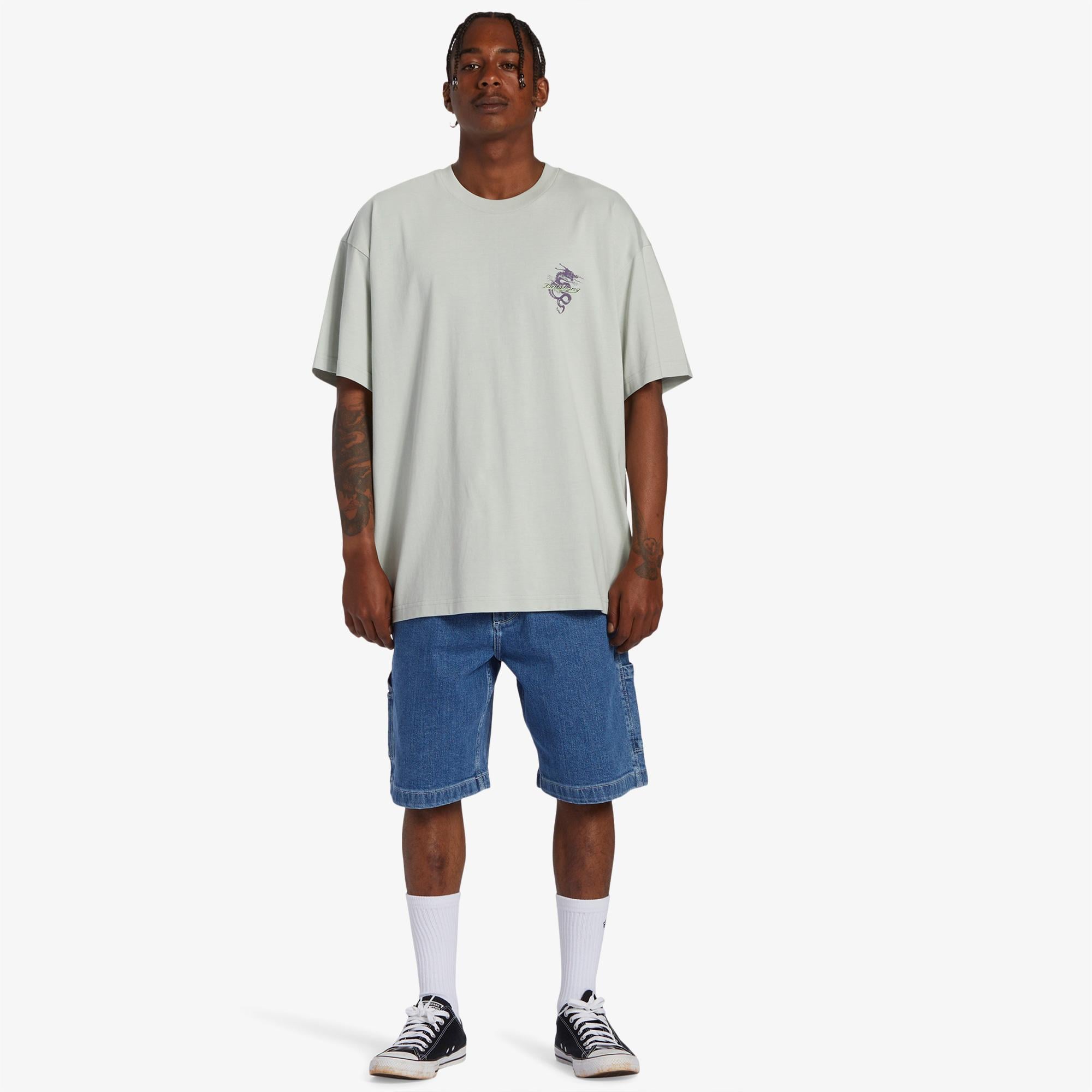 Billabong Enter The Drago Erkek Gri Günlük T-Shirt