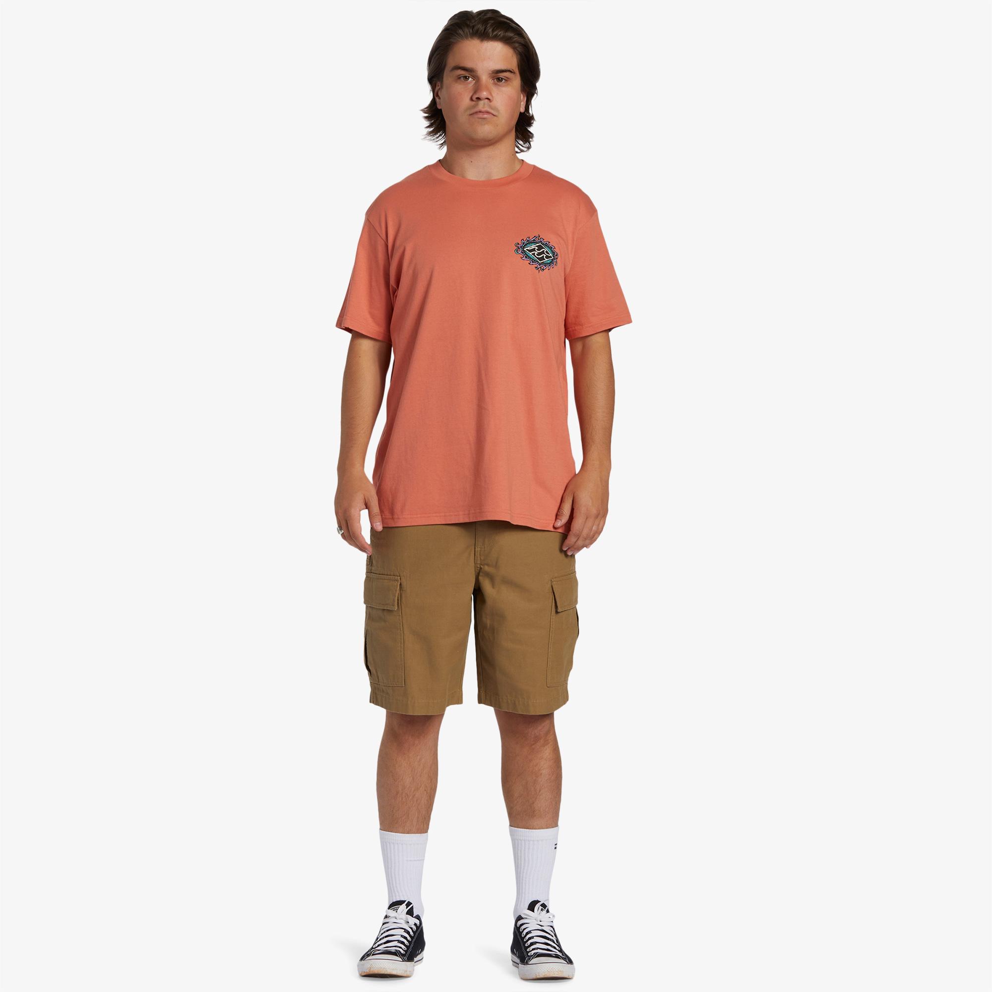 Billabong Crayon Wave Erkek Kahverengi Günlük T-Shirt
