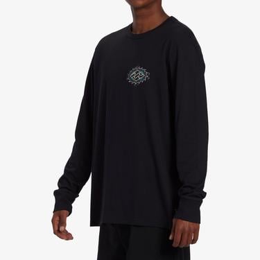  Billabong Crayon Wave Erkek Siyah Uzun Kollu Günlük T-Shirt