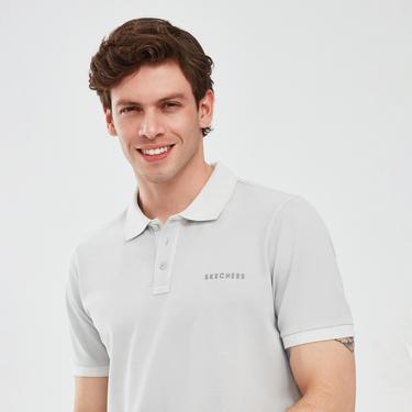  Skechers Organic Erkek Beyaz Günlük Polo T-Shirt