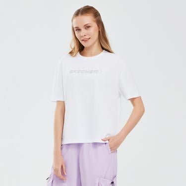  Skechers Graphic Kadın Beyaz Günlük T-Shirt