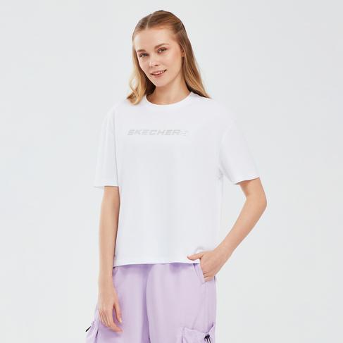  Skechers Graphic Kadın Beyaz Günlük T-Shirt