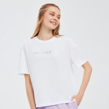 Skechers Graphic Kadın Beyaz Günlük T-Shirt