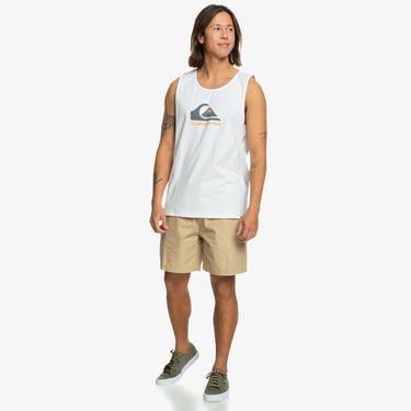  Quiksilver Camp Logo Tank Erkek Beyaz Günlük Atlet
