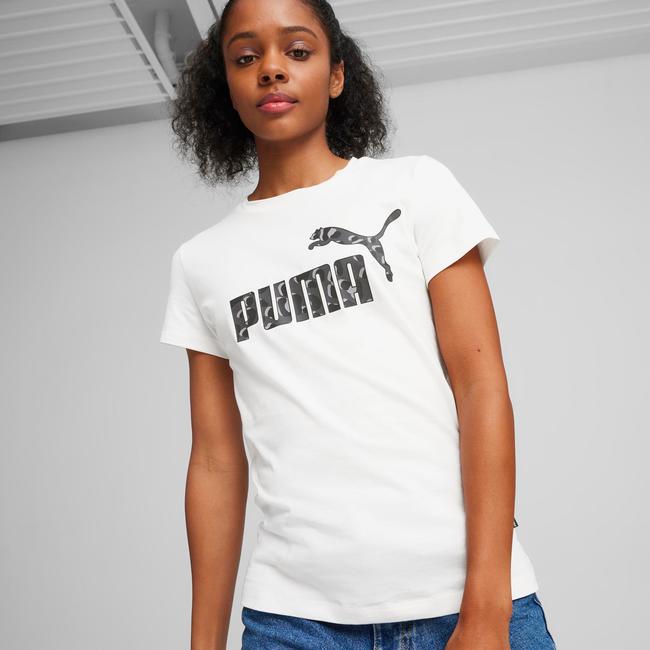  Puma Ess+ Anımal Graphic Kadın Beyaz T-Shirt