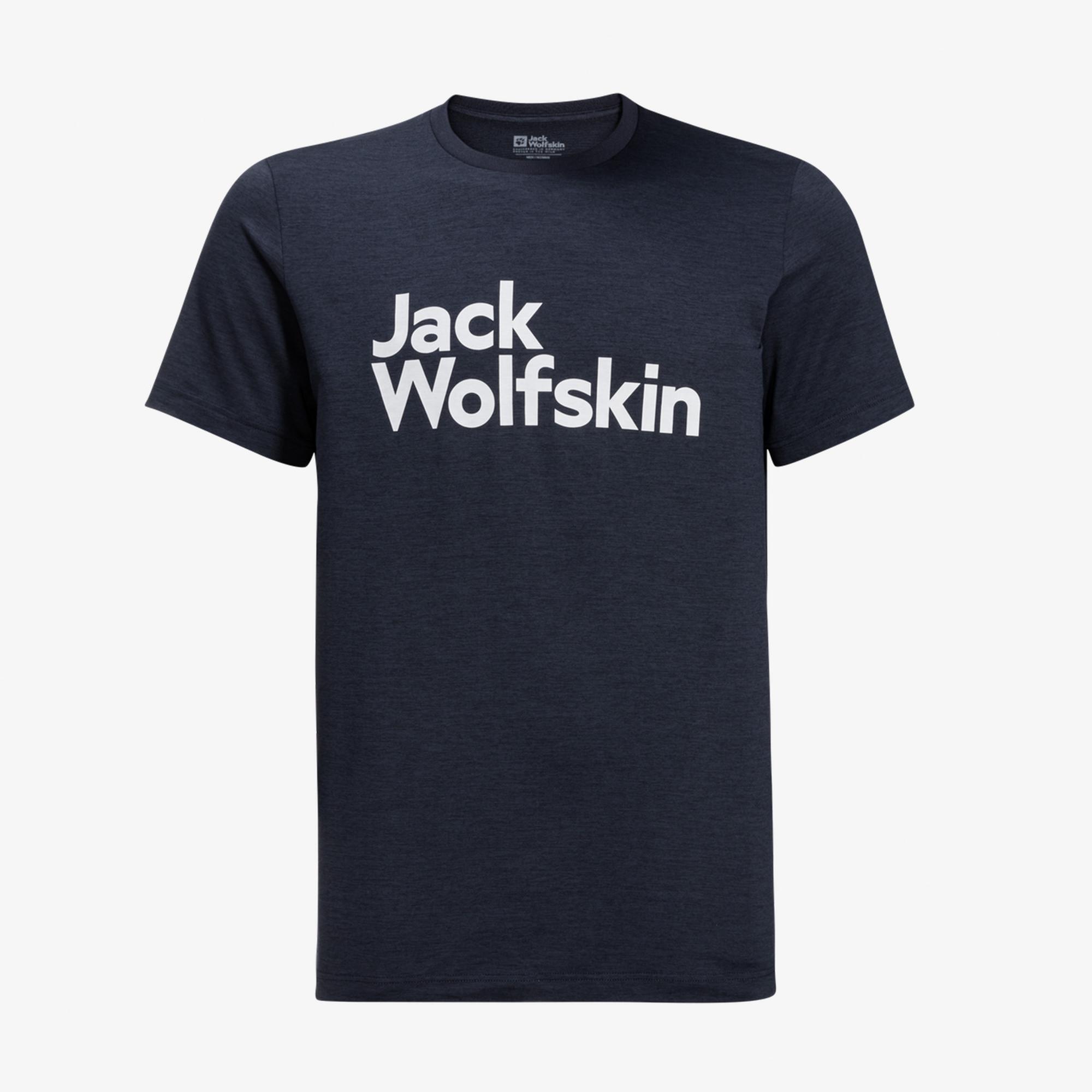 Jack Wolfskin Brand Erkek Mavi Günlük T-Shirt