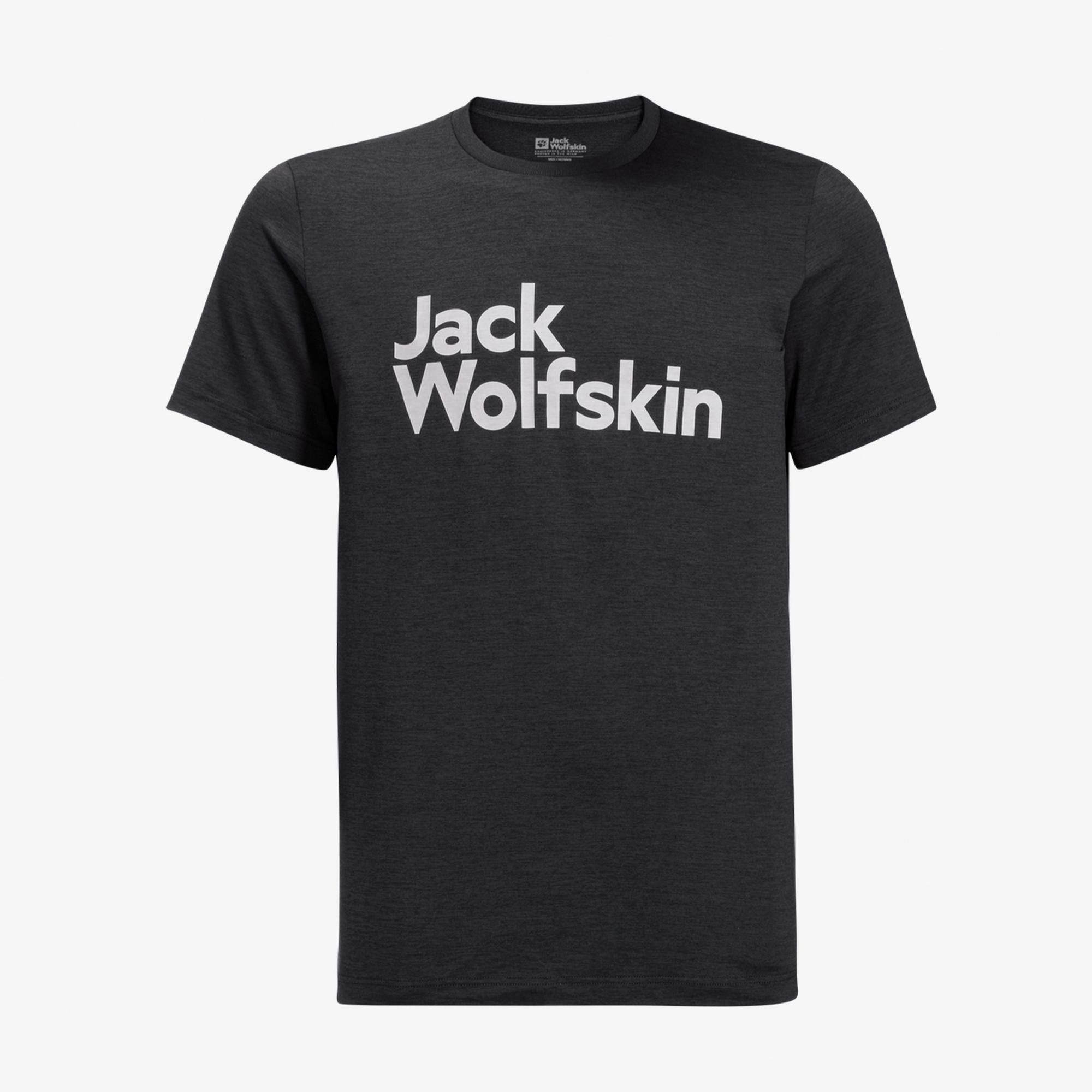 Jack Wolfskin Brand Erkek Siyah Günlük T-Shirt