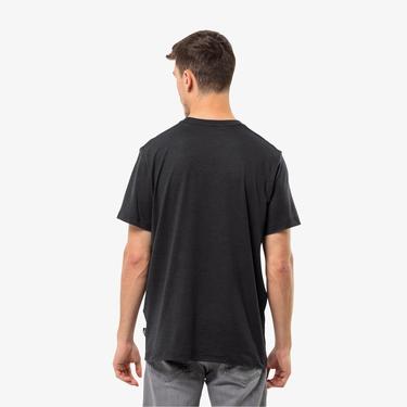  Jack Wolfskin Brand Erkek Siyah Günlük T-Shirt