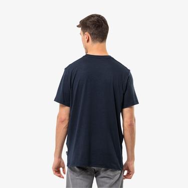  Jack Wolfskin Brand Erkek Mavi Günlük T-Shirt