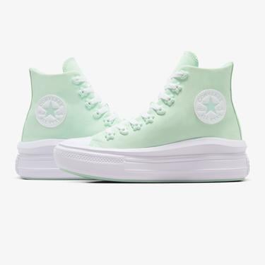 Converse Chuck Taylor All Star Move Stars Unisex Yeşil Platform Sneaker