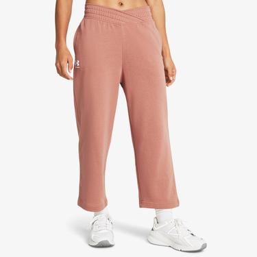  Under Armour Rival Terry Crop Kadın Pembe Günlük Eşofman Altı