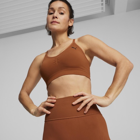  Puma Move Shapeluxe Seamless Kadın Kahverengi Antrenman Bra