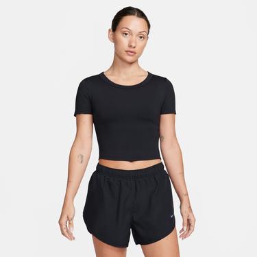  Nike One Fitted Kadın Siyah Top Crop T-Shirt