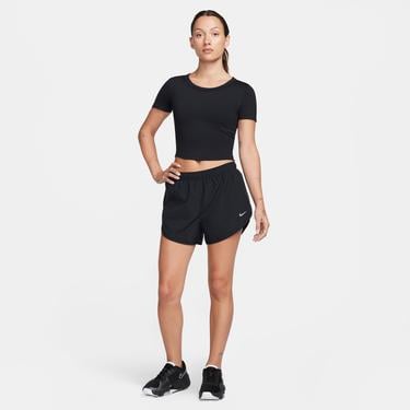  Nike One Fitted Kadın Siyah Top Crop T-Shirt