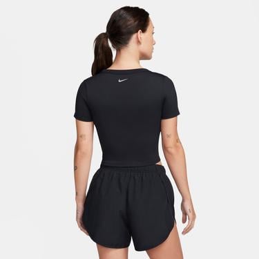  Nike One Fitted Kadın Siyah Top Crop T-Shirt