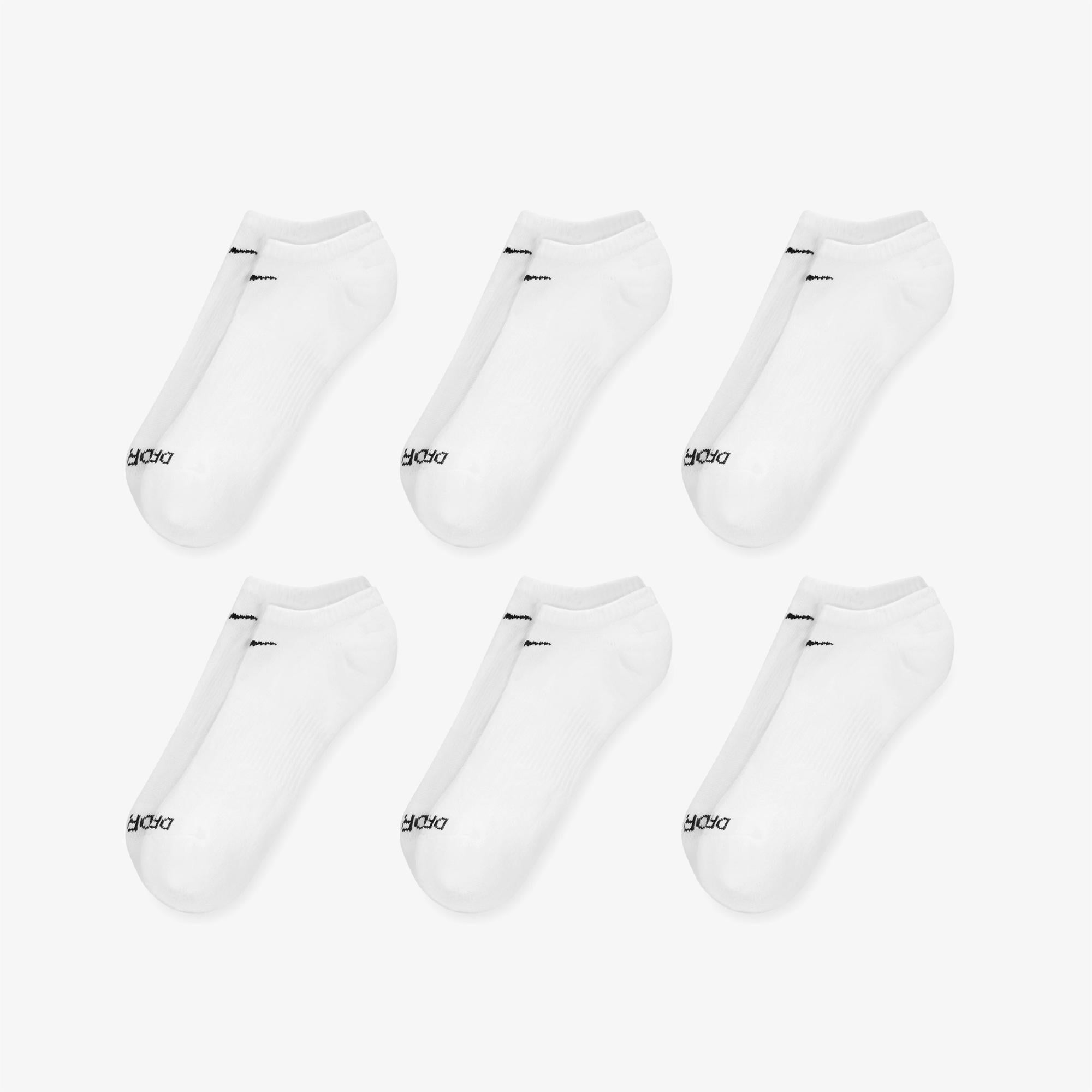 Nike Everyday Plus Cushioned Erkek Beyaz 3'lü Çorap