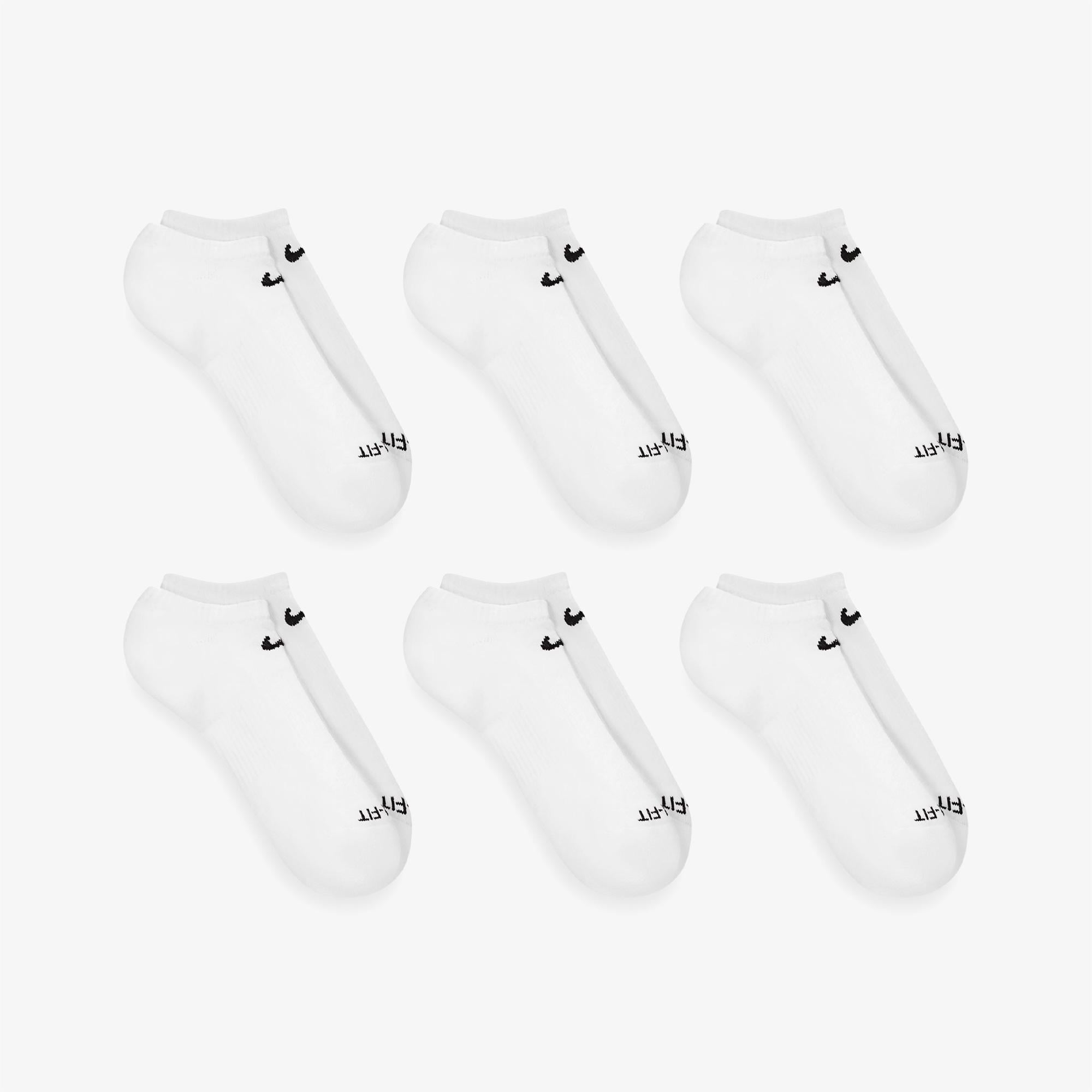 Nike Everyday Plus Cushioned Erkek Beyaz 3'lü Çorap