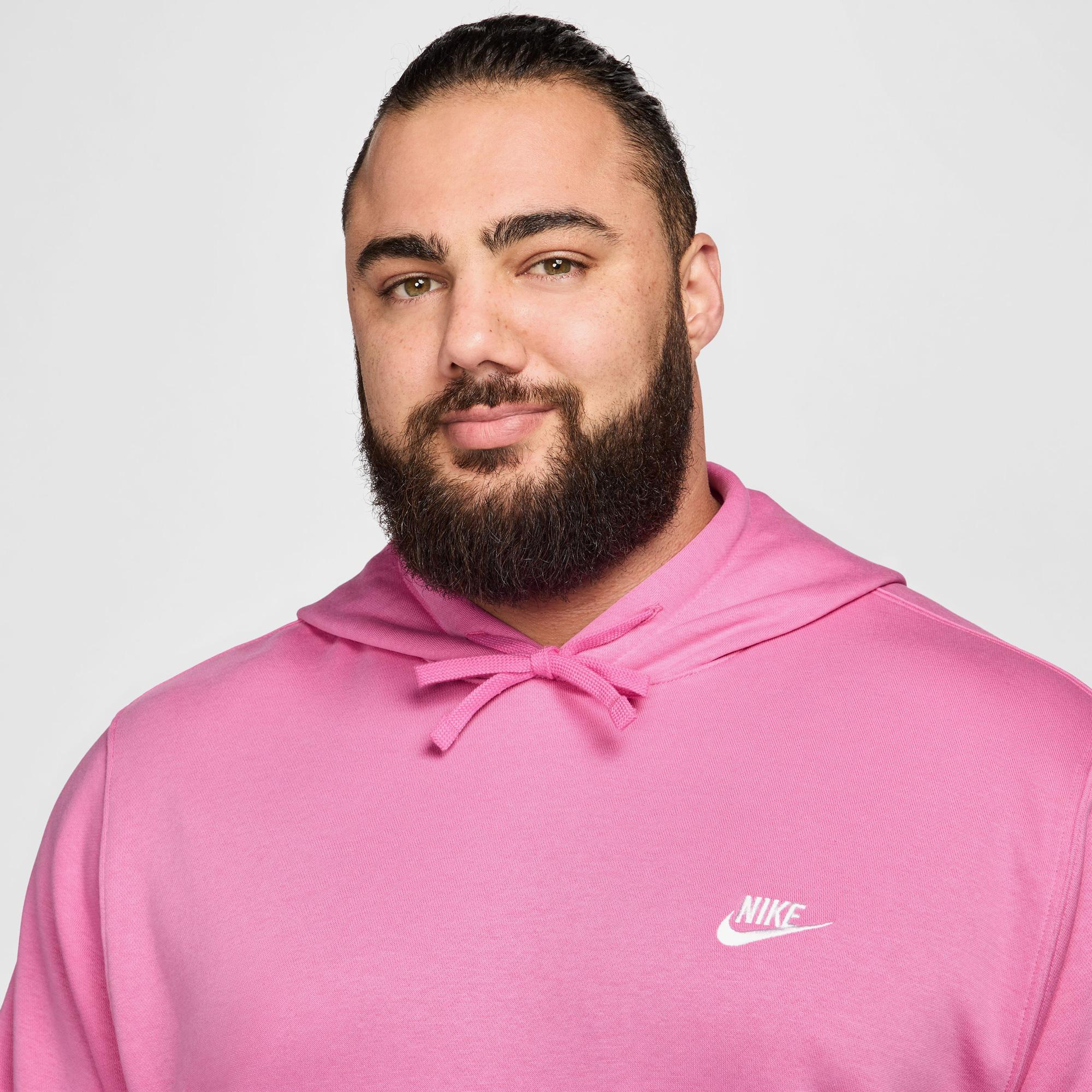 Nike Sportswear Club Fleece Erkek Pembe Hoodie Sweatshirt