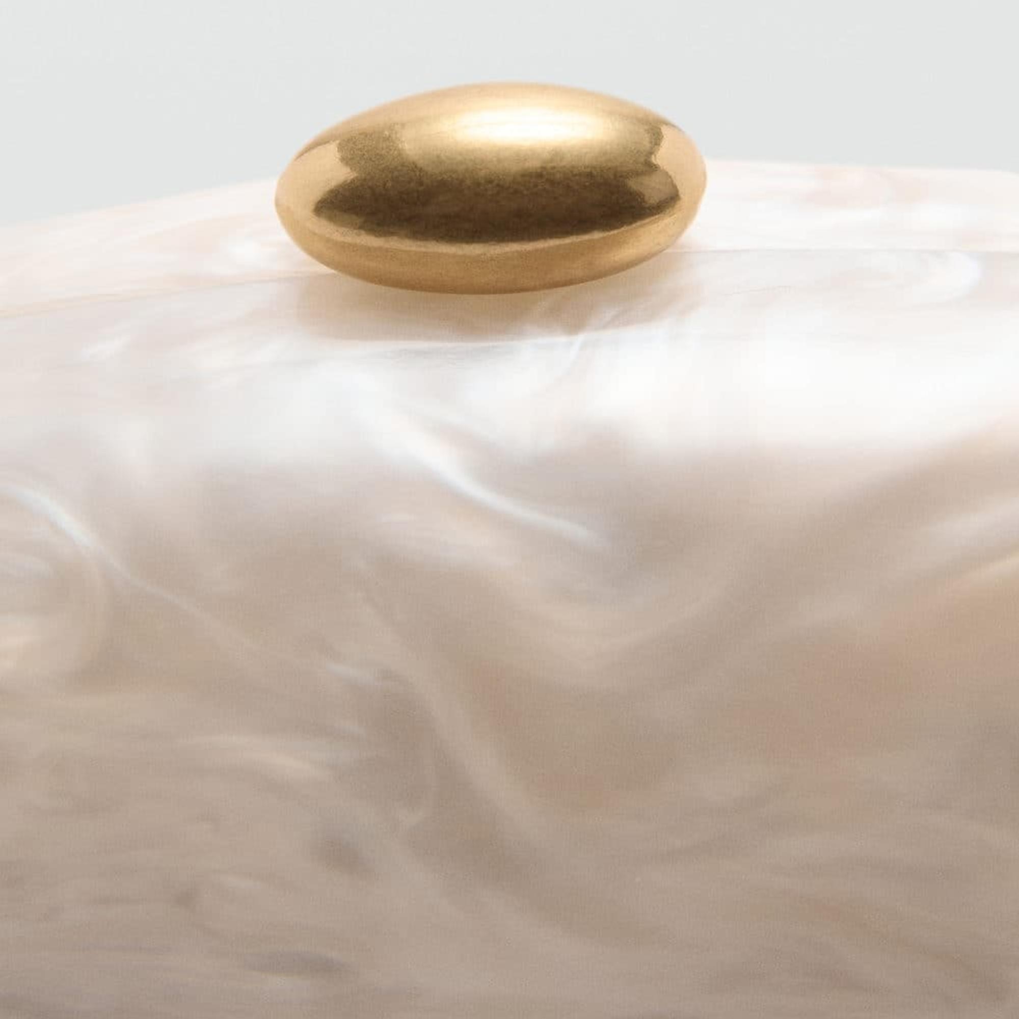 Mango Kadın İnci Görünümlü Clutch Çanta Fildişi Rengi