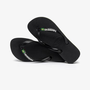  Havaianas Brasil Logo Erkek Siyah Terlik