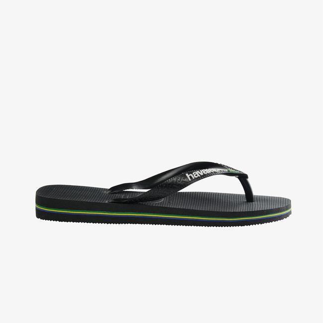  Havaianas Brasil Logo Erkek Siyah Terlik
