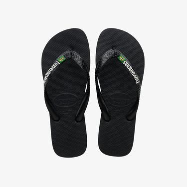  Havaianas Brasil Logo Erkek Siyah Terlik