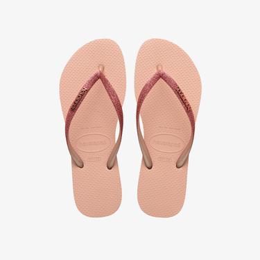  Havaianas Slim Glitter Kadın Pembe Terlik
