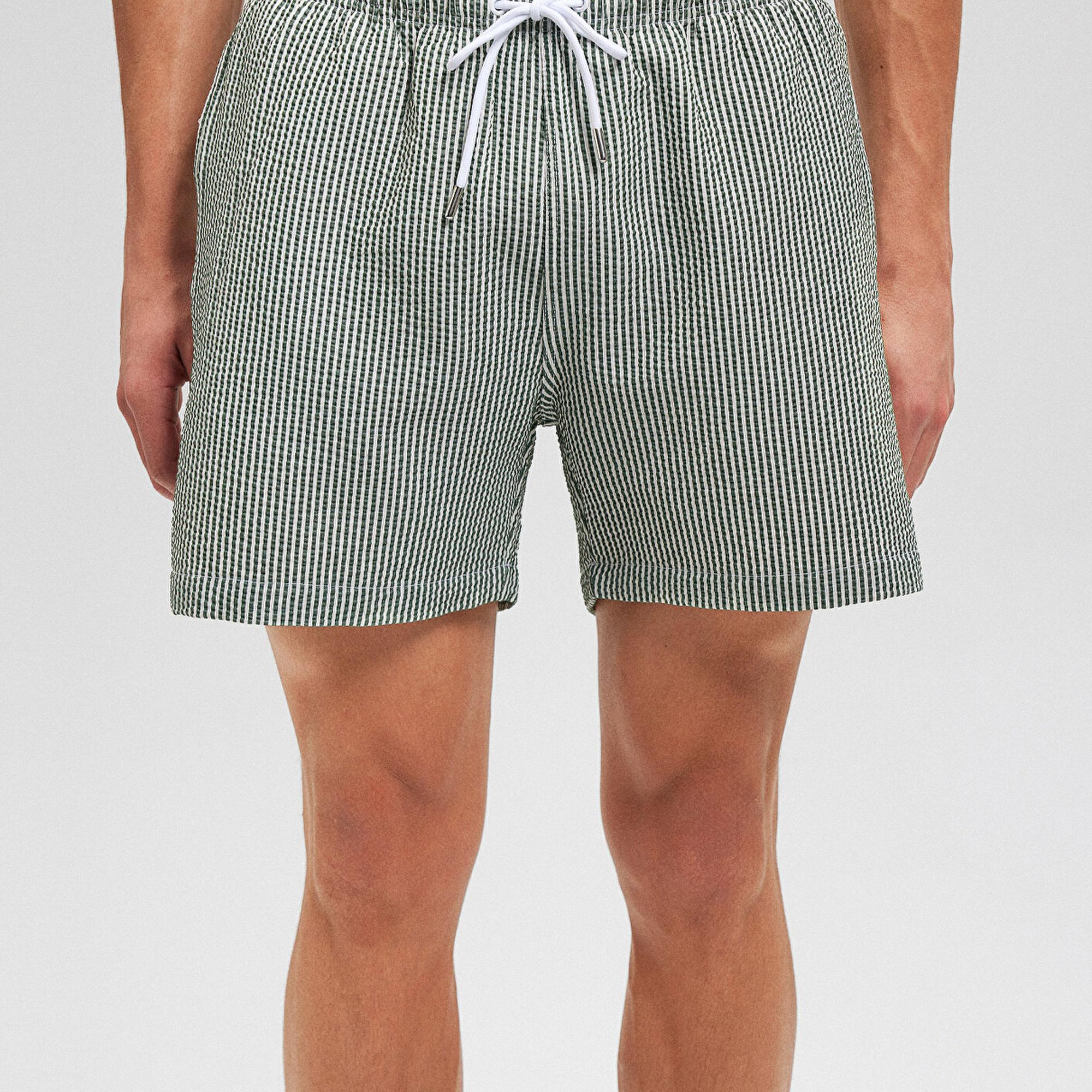 Mavi Gofre Kumaş Yeşil Deniz Şortu 0910235-71883