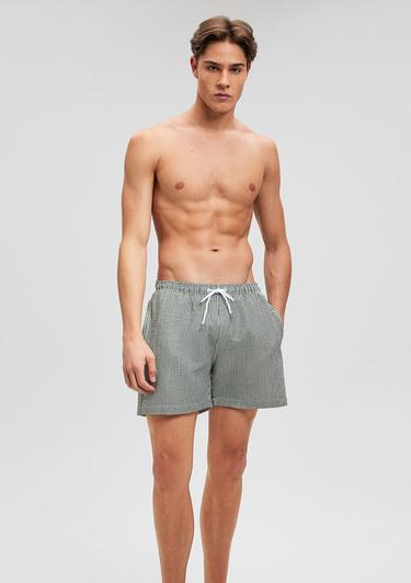  Mavi Gofre Kumaş Yeşil Deniz Şortu 0910235-71883