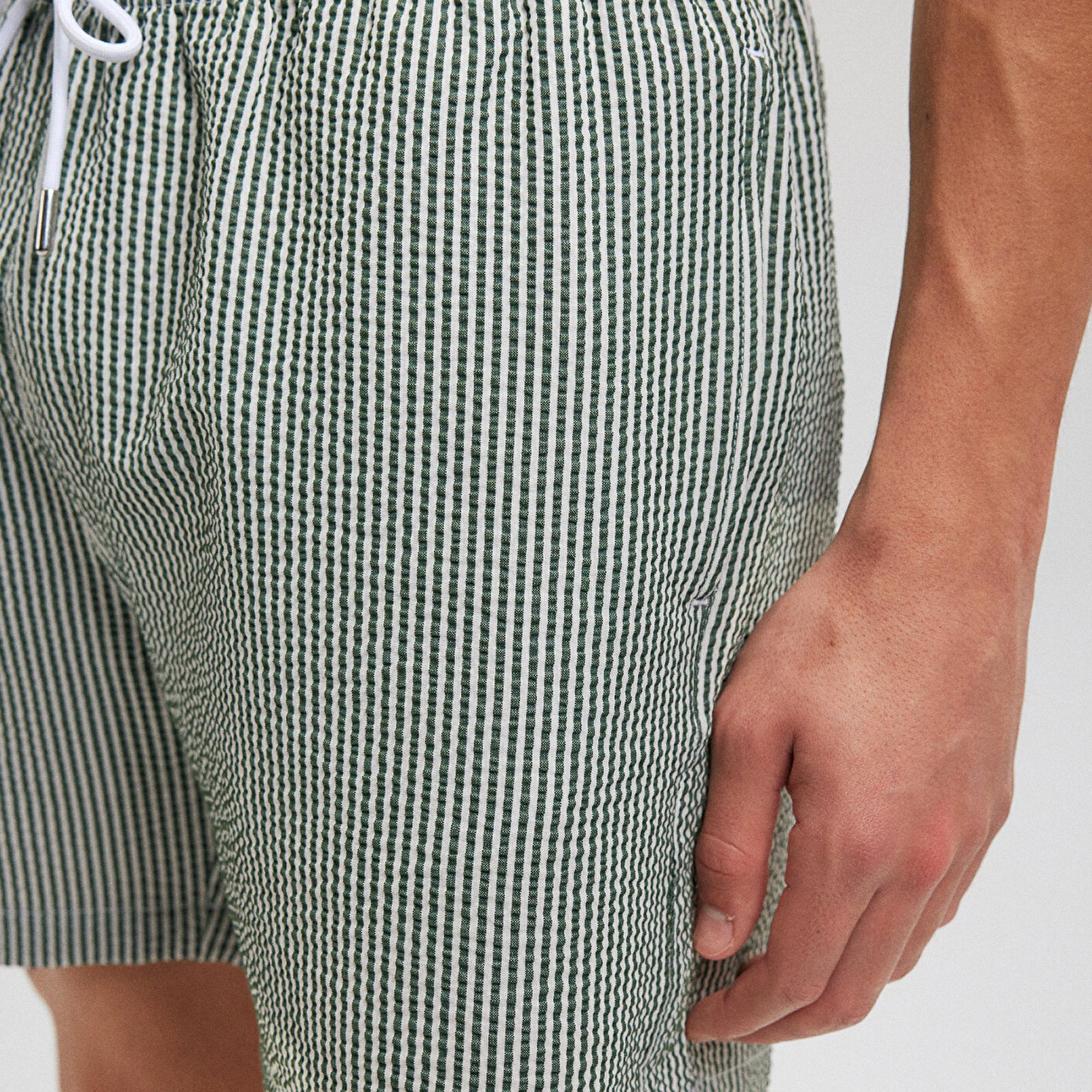 Mavi Gofre Kumaş Yeşil Deniz Şortu 0910235-71883