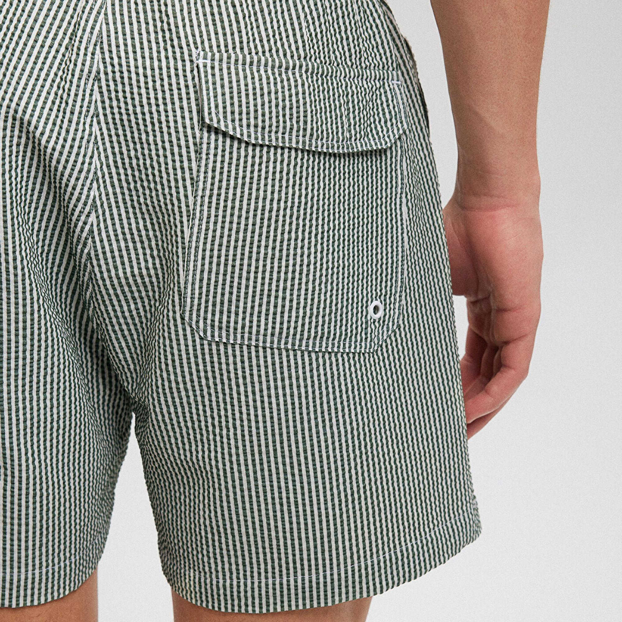 Mavi Gofre Kumaş Yeşil Deniz Şortu 0910235-71883