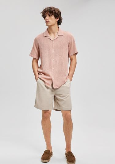  Mavi Dokulu Turuncu Gömlek Regular Fit / Normal Kesim 0210828-70448