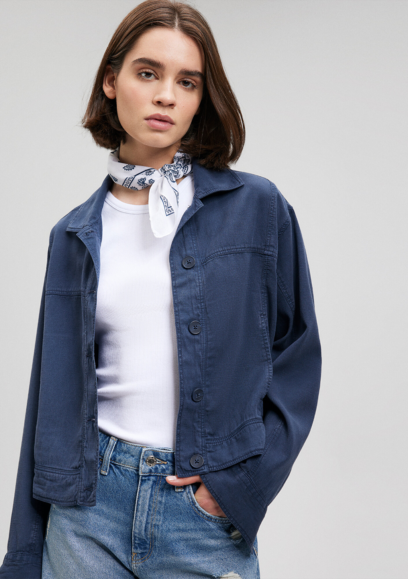  Mavi Beyaz Bandana 1911810-70057