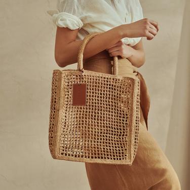  Manebi Net Kadın Krem Rengi El Çantası