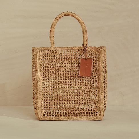  Manebi Net Kadın Krem Rengi El Çantası